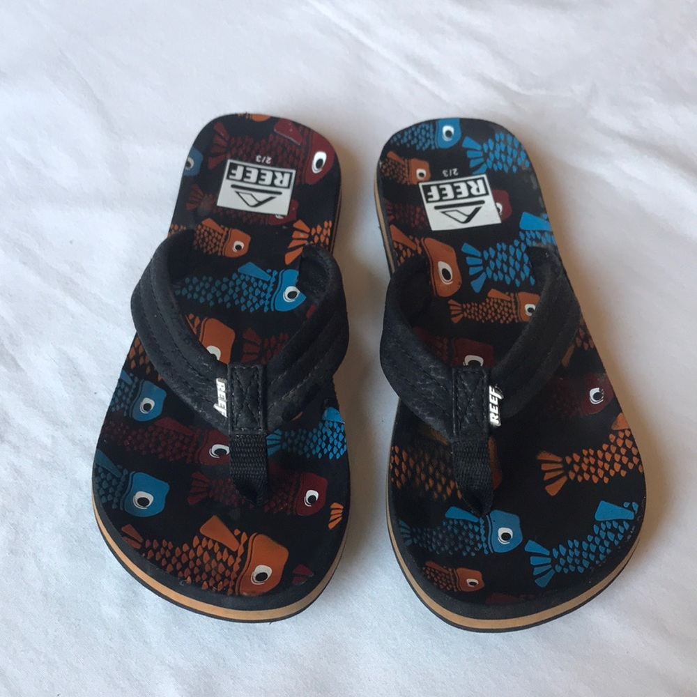 Reef fish flip flops